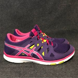 ASICS Gel Fit Tempo Shoes Women’s Size 11 Purple Pink Training Athletic Running